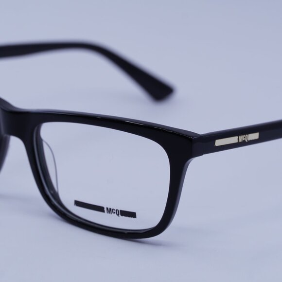 McQ by Alexander McQueen MQ0298OP 001 Eyeglasses Black 52mm Rectangle Frame - Picture 2 of 9